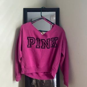 PINK Cozy off the shoulder sweatshirt
